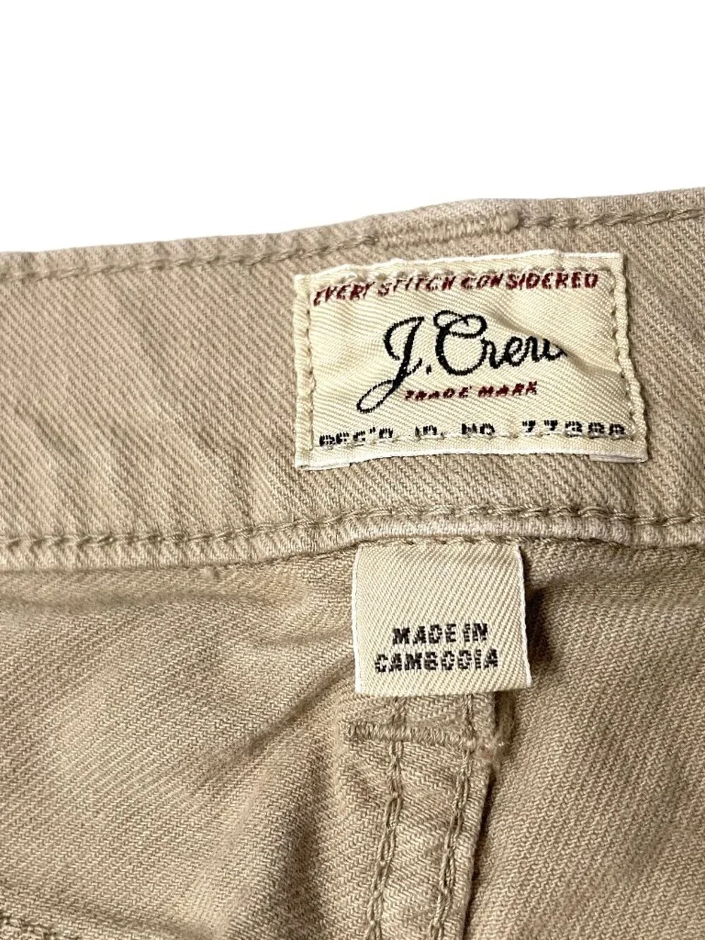 J.Crew 770 Jeans Men 30x30 * Khaki Pants Denim Stretch 5-Pocket Straight AZ962